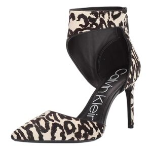 Calvin Klein Rajon Leopard Calf Hair Pumps